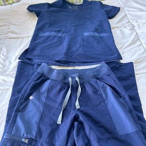 Xs figs scrub set, navy blue